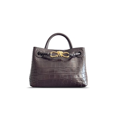 BOTTEGA VENETA CROCODILE SKIN ANDIAMO 777614 (22*15.5*9cm)